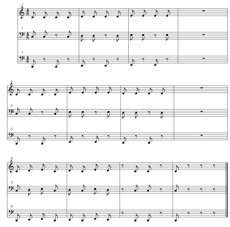 print music for Rhythmical