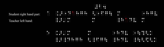 braille music for Canon Part I